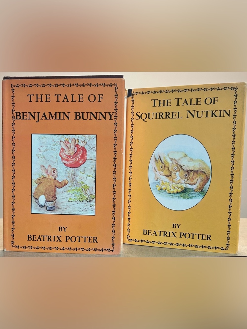 2 Vintage Beatrix Potter Books -Tale of Squirrel Nutkin & Tale Of Benjamin Bunny